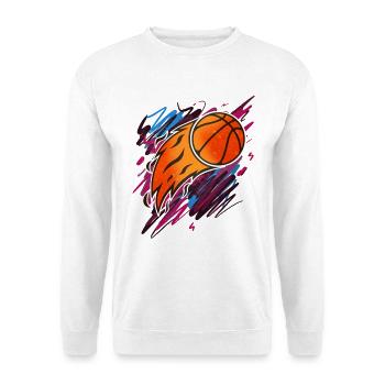Basketball Basketballer - Unisex Pullover - Weiß - Vorne
