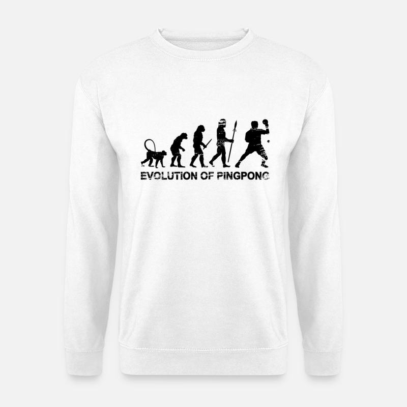 Évolution du pingpong - Sweat-shirt Unisexe - blanc