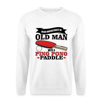 Ping Pong Großvater - Unisex Pullover - Weiß - Vorne