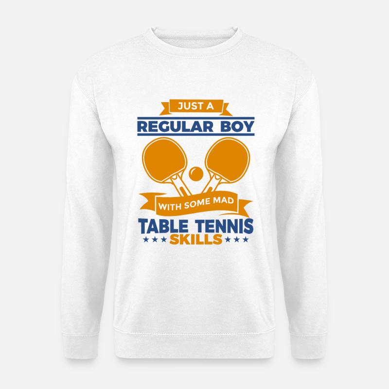 Regular Boy With Table Tennis Skills - Unisex Pullover - Weiß