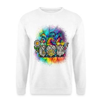Hippie Gnomes Peace Tie Dye - Unisex Sweatshirt - white - Front