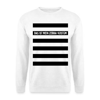 Zebra Kostüm Das Ist Mein Zebrakostüm Köln Zebras - Unisex Pullover - Weiß - Vorne