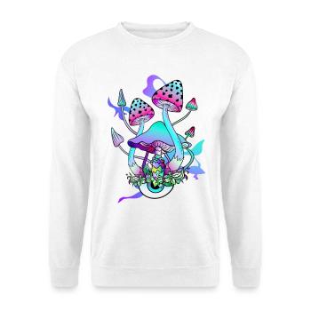 Trippy Hippie Psychedelic Mushroom - Unisex Sweatshirt - white - Front