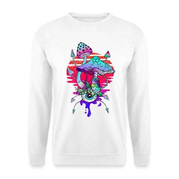 Psychedelische Zauberpilze Vaporwave - Unisex Pullover - Weiß - Vorne
