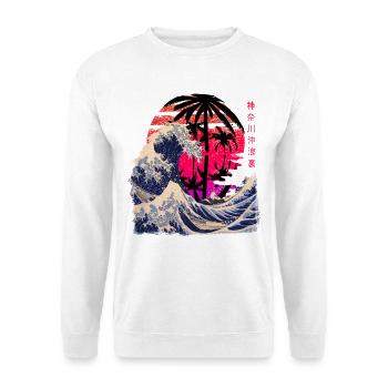 the big wave off Kanagawa - Vaporwave - Unisex Sweatshirt - white - Front