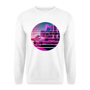 Retro Wave Sport 80s Vaporwave Sunset - Sweat-shirt Unisexe - blanc - Devant