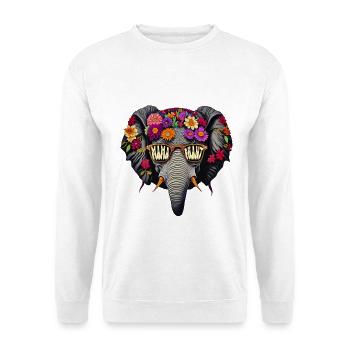 Mamafant Lunettes de soleil Mama Elephant Fleur de fête des mères - Sweat-shirt Unisexe - blanc - Devant