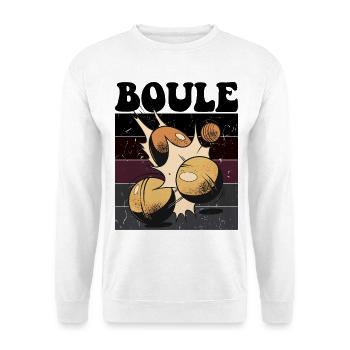Boulespieler Boulekugel für Bouler Petanque Boule - Unisex Pullover - Weiß - Vorne