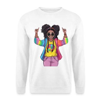 Colorful Rainbow Friendship Design - Unisex Sweatshirt - white - Front
