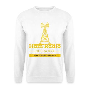 Opérateur radio amateur mignon administrateur - Sweat-shirt Unisexe - blanc - Devant