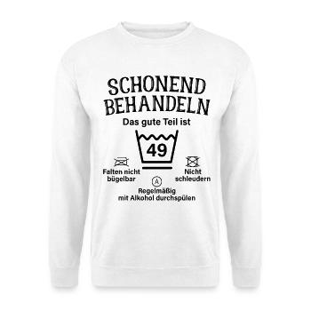 49. Geburtstag Schonend Behandeln 49 Teil Ist 49 - Unisex Pullover - Weiß - Vorne