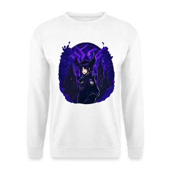 Goth Anime Girl dark night - Unisex Sweatshirt - white - Front