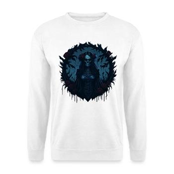 Esthétique Gothique Crâne Fille Femme Fatale - Sweat-shirt Unisexe - blanc - Devant