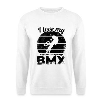 I love my BMX - Unisex Sweatshirt - white - Front