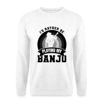 Citation : Joueur de banjo - Sweat-shirt Unisexe - blanc - Devant