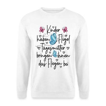 Tagesmutter - Unisex Pullover - Weiß - Vorne