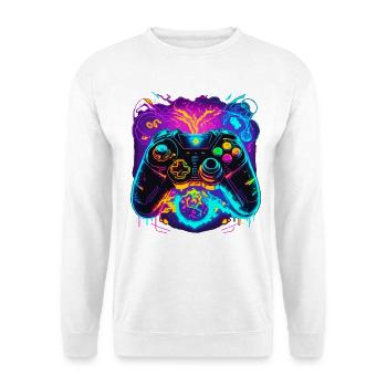 Power Graffiti Gaming Controller - Unisex Pullover - Weiß - Vorne