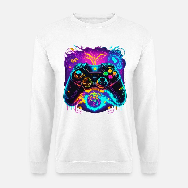 Power Graffiti Gaming Controller - Unisex Sweatshirt - white