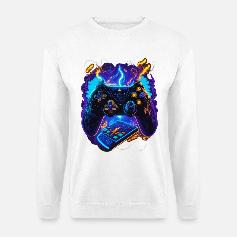 Cyber Gaming Controller - Unisex Pullover - Weiß