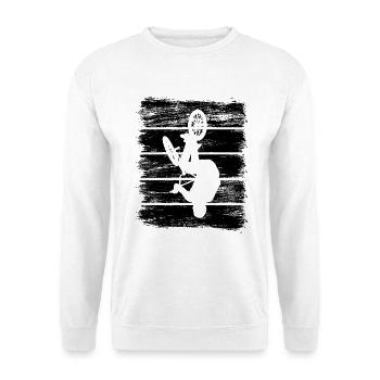 BMX Fahrer Skizze - Unisex Pullover - Weiß - Vorne