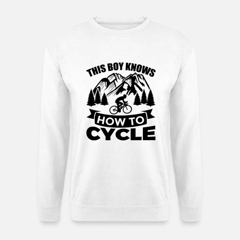 Cyclist Boy - Unisex Sweatshirt - white