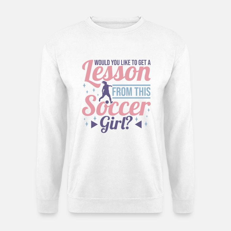 Fußballspielerin - Unisex Pullover - Weiß