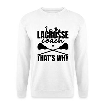 Lacrosse Coach - Unisex Pullover - Weiß - Vorne