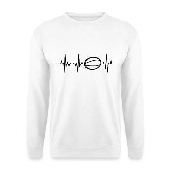 Rugby Ball Heart palpitations - Unisex Sweatshirt - white - Front