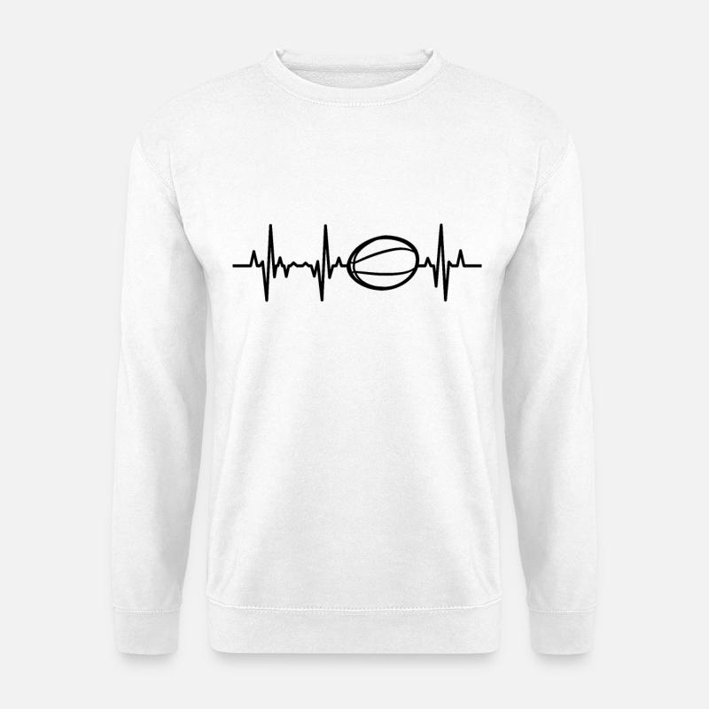 Rugby Ball Heart palpitations - Unisex Sweatshirt - white