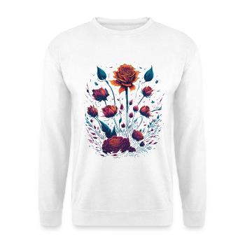 Roses Vaporwave Bouquet - Unisex Sweatshirt - white - Front
