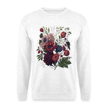 Vintage Blumen Bouquet Floral Art - Unisex Sweatshirt - white - Front