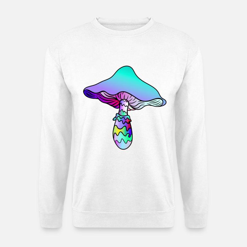 Psychedelischer Pilz - Regenbogen-Pilz - Unisex Pullover - Weiß