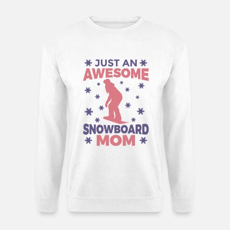Snowboarding Mama - Unisex Pullover - Weiß