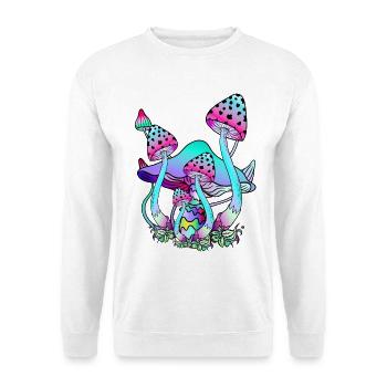 magic mushrooms psychedelic mushroom art - Unisex Sweatshirt - white - Front