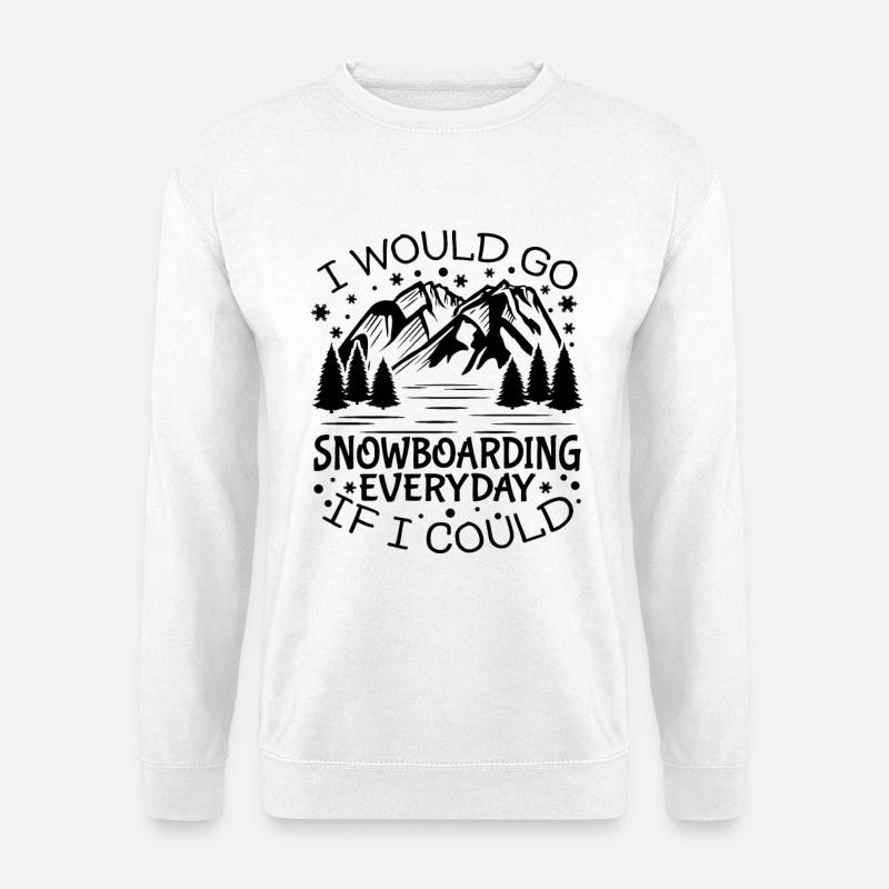Motivation Snowboarding - Unisex Pullover - Weiß
