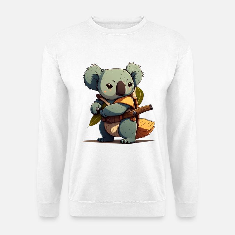 Koala als Samurai - Unisex Pullover - Weiß