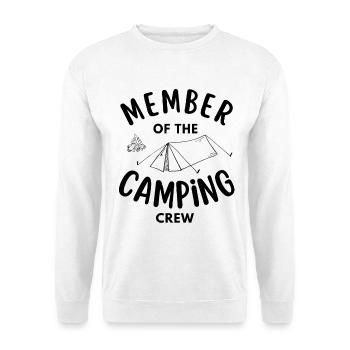 Mitglied der Camping Crew lustig - Unisex Pullover - Weiß - Vorne