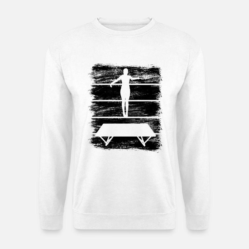 Trampolinist Skizze - Unisex Pullover - Weiß
