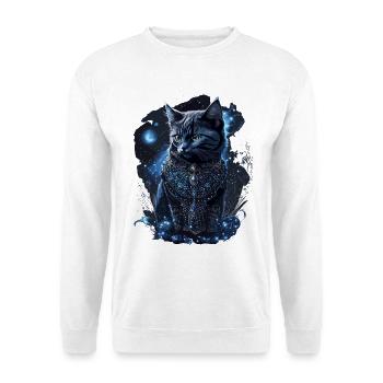 Chat noir fantastique Chat mystique - Sweat-shirt Unisexe - blanc - Devant