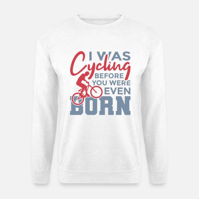 Fahrradfahrer Witz - Unisex Pullover - Weiß