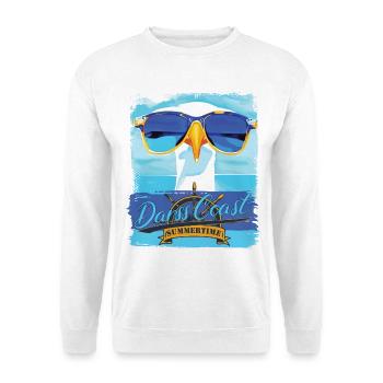 DarssCoast Möwe - blue white Möwen Collection - Unisex Pullover - Weiß - Vorne