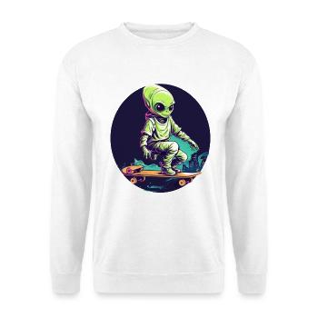 Skateralien bei Nacht - Unisex Pullover - Weiß - Vorne