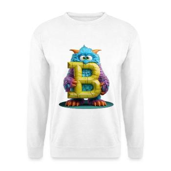 Monster B Riesiger Plüsch - Unisex Pullover - Weiß - Vorne