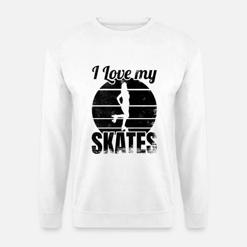 Ich liebe meine Rollschuhe - Unisex Pullover - Weiß