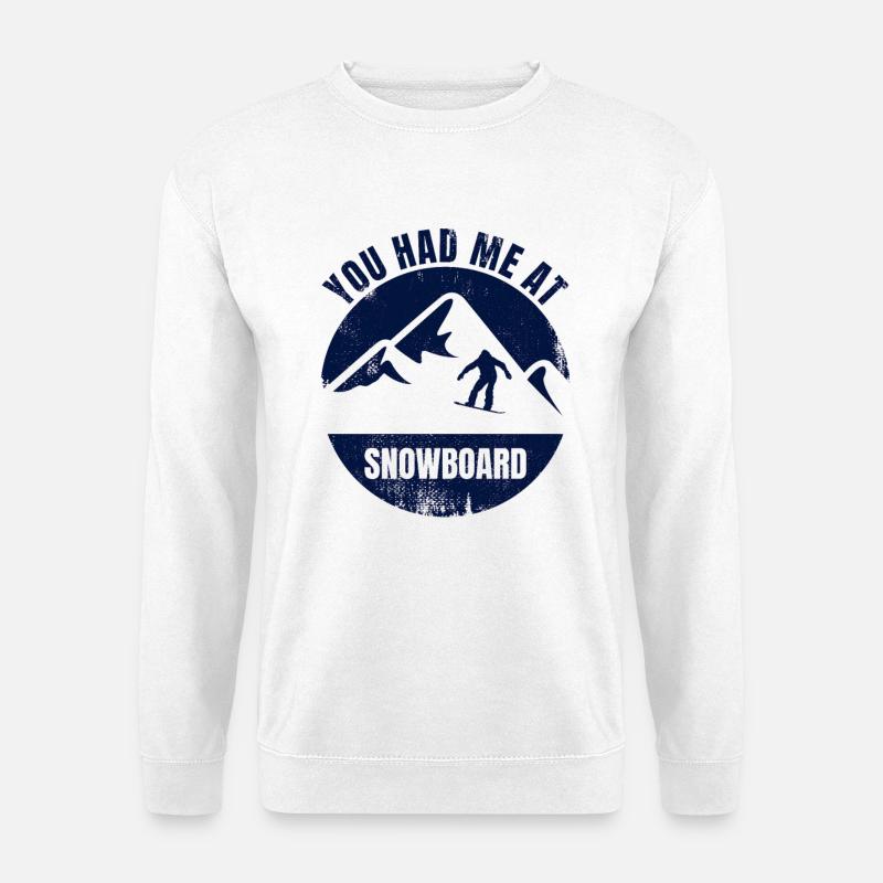Witziger Snowboard Spruch - Unisex Pullover - Weiß