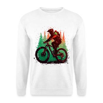 Vintage VTT VTT Cycliste de descente - Sweat-shirt Unisexe - blanc - Devant