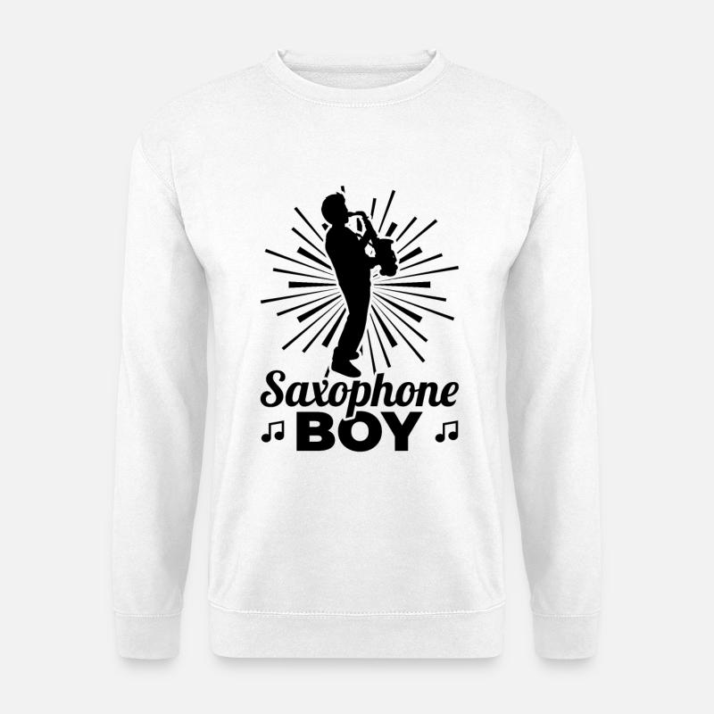 Saxophonist - Unisex Pullover - Weiß