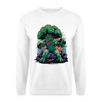 Brokkozilla monstre géant de brocoli - Sweat-shirt Unisexe - blanc - Devant
