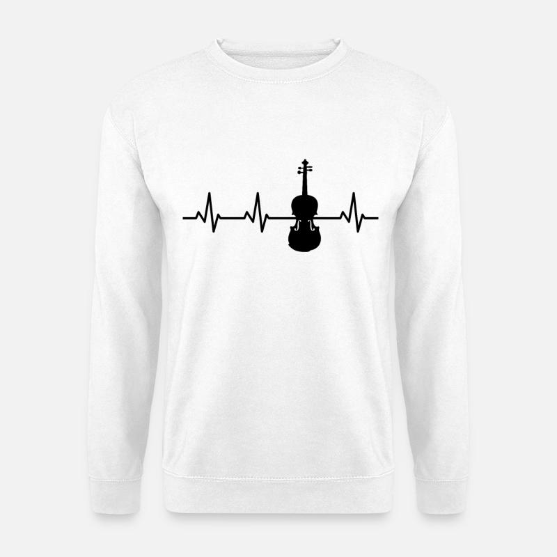Violin Pulse - Unisex Sweatshirt - white