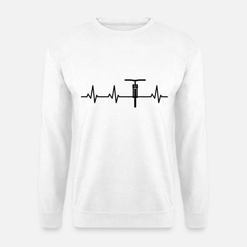 Mountainbiker Herzlinie - Unisex Pullover - Weiß